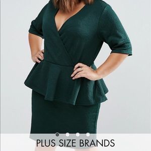 Plus size professional peplum